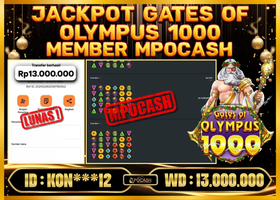 MPOCASH JACKPOT GATES OF OLYMPUS 1000
